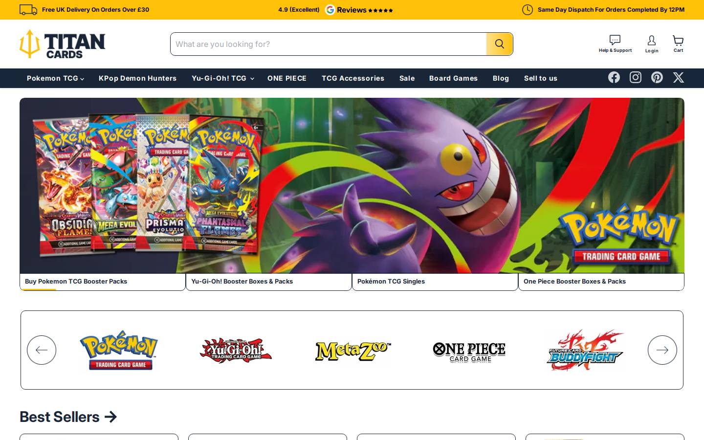 Titan Cards Ltd homepage screenshot
