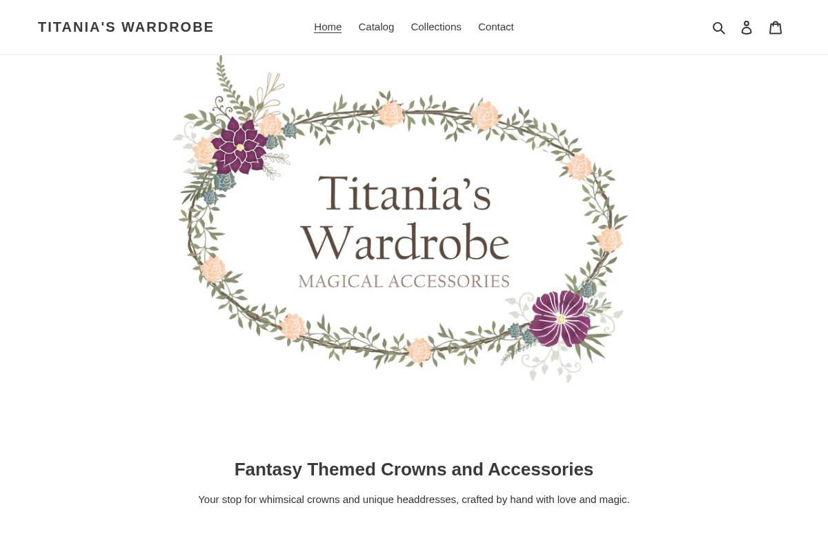 titaniaswardrobe.com homepage screenshot