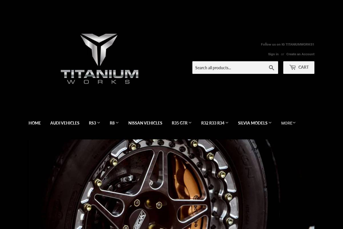 titanium-works.com homepage screenshot