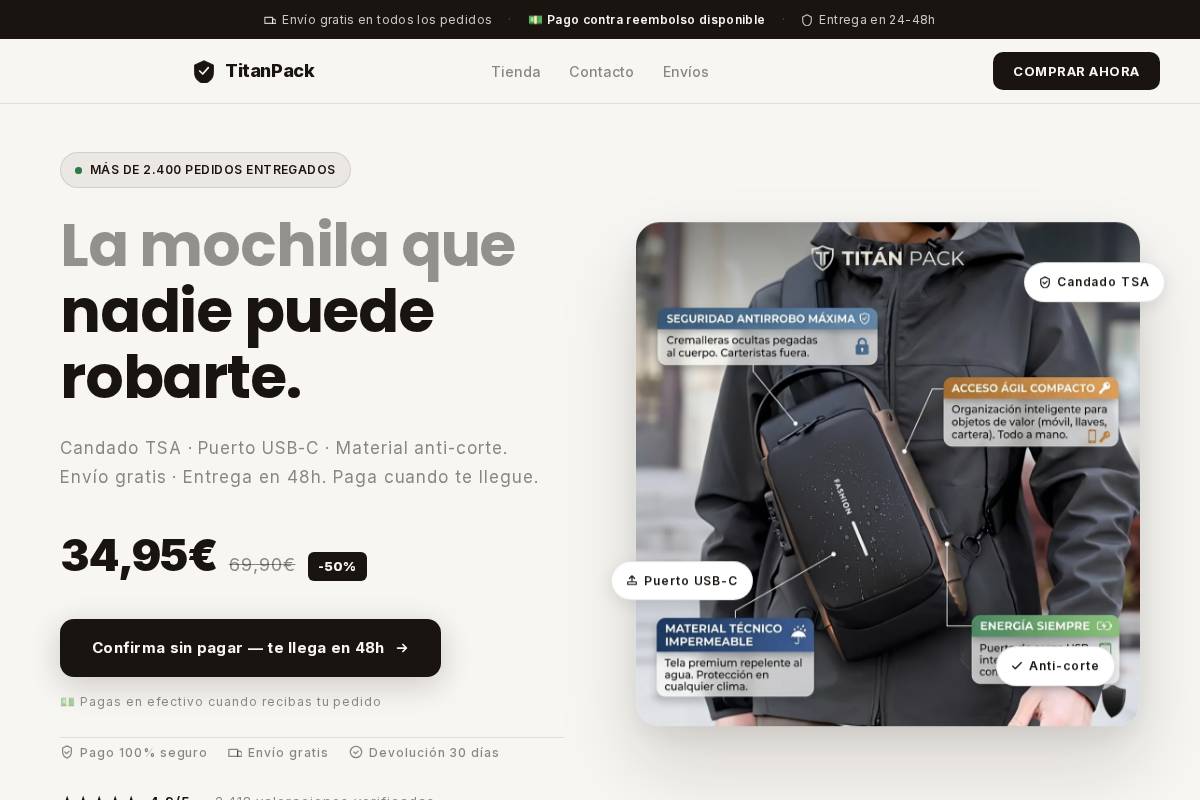 titanpack.es homepage screenshot