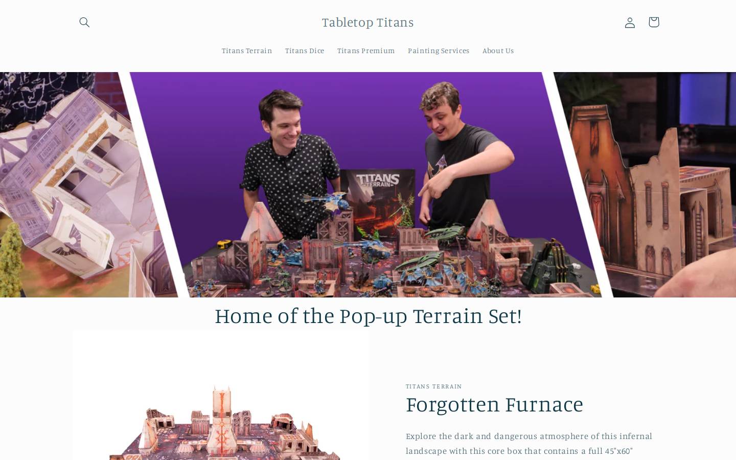 titansterrain.com homepage screenshot