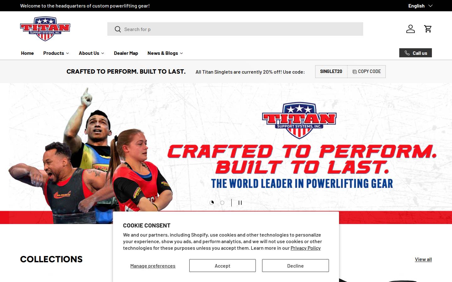 titansupport.com homepage screenshot