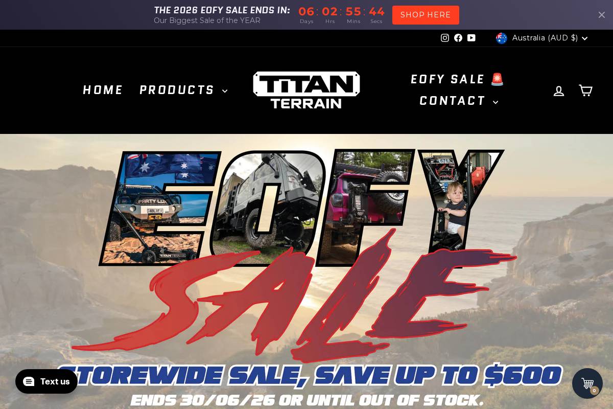 titanterrain.com.au homepage screenshot