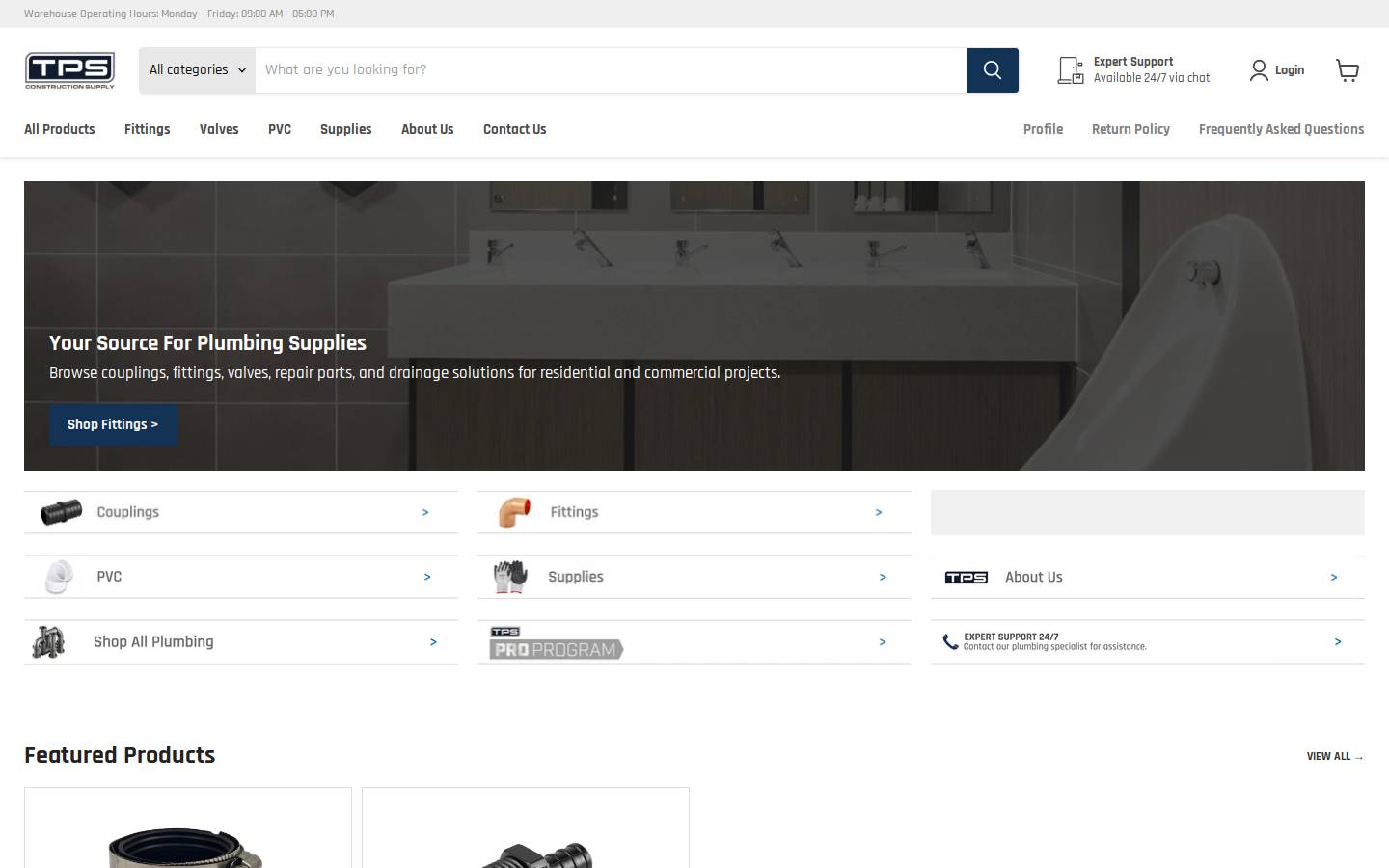 titonprosupply.com homepage screenshot
