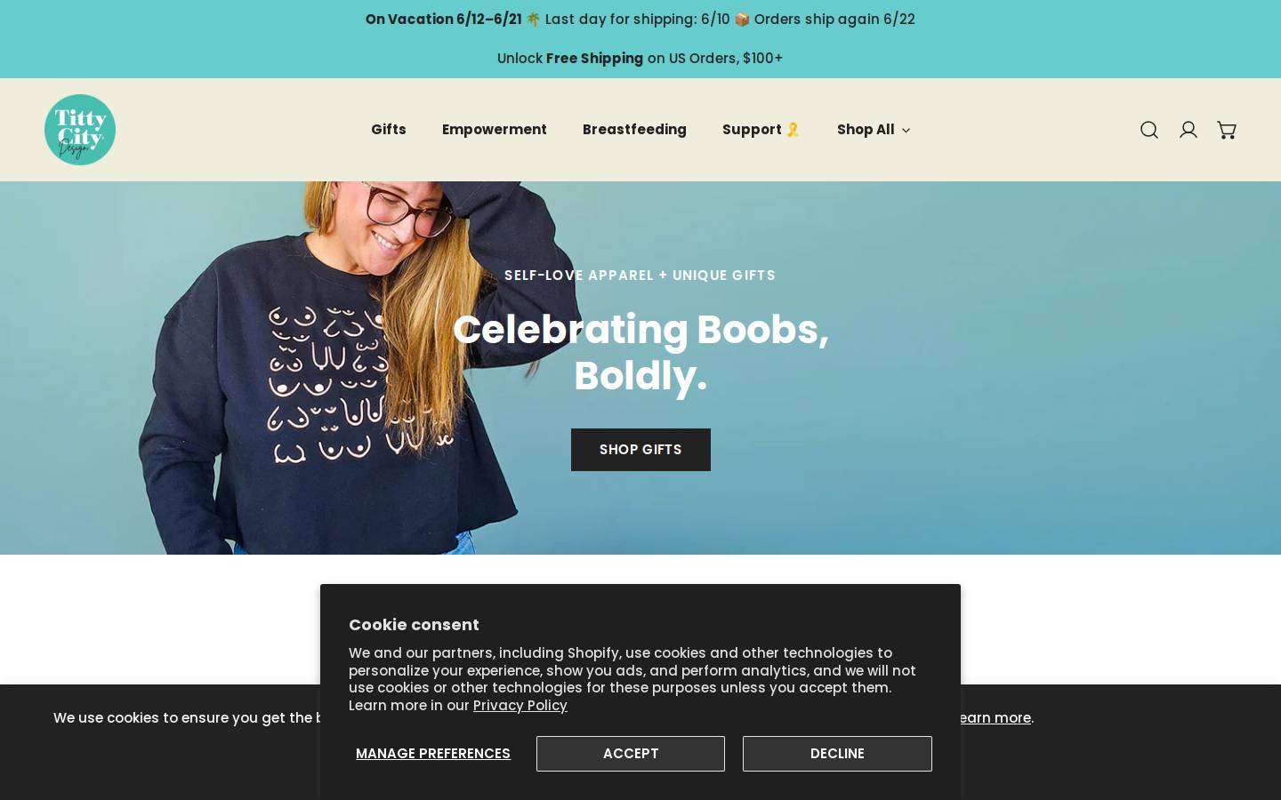 tittycitydesign.com homepage screenshot