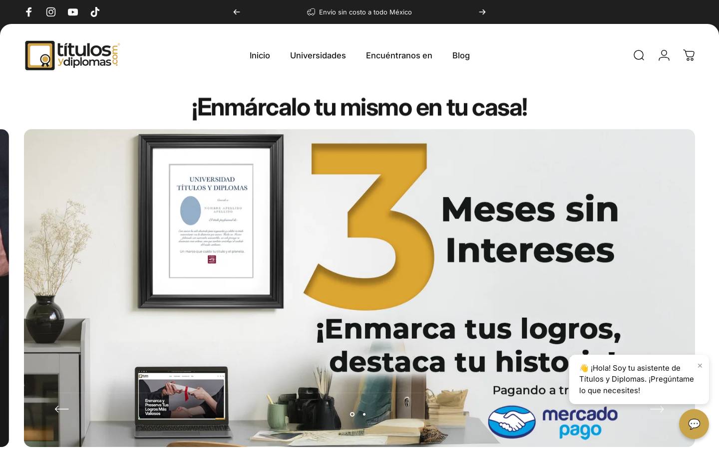 titulosydiplomas.com homepage screenshot