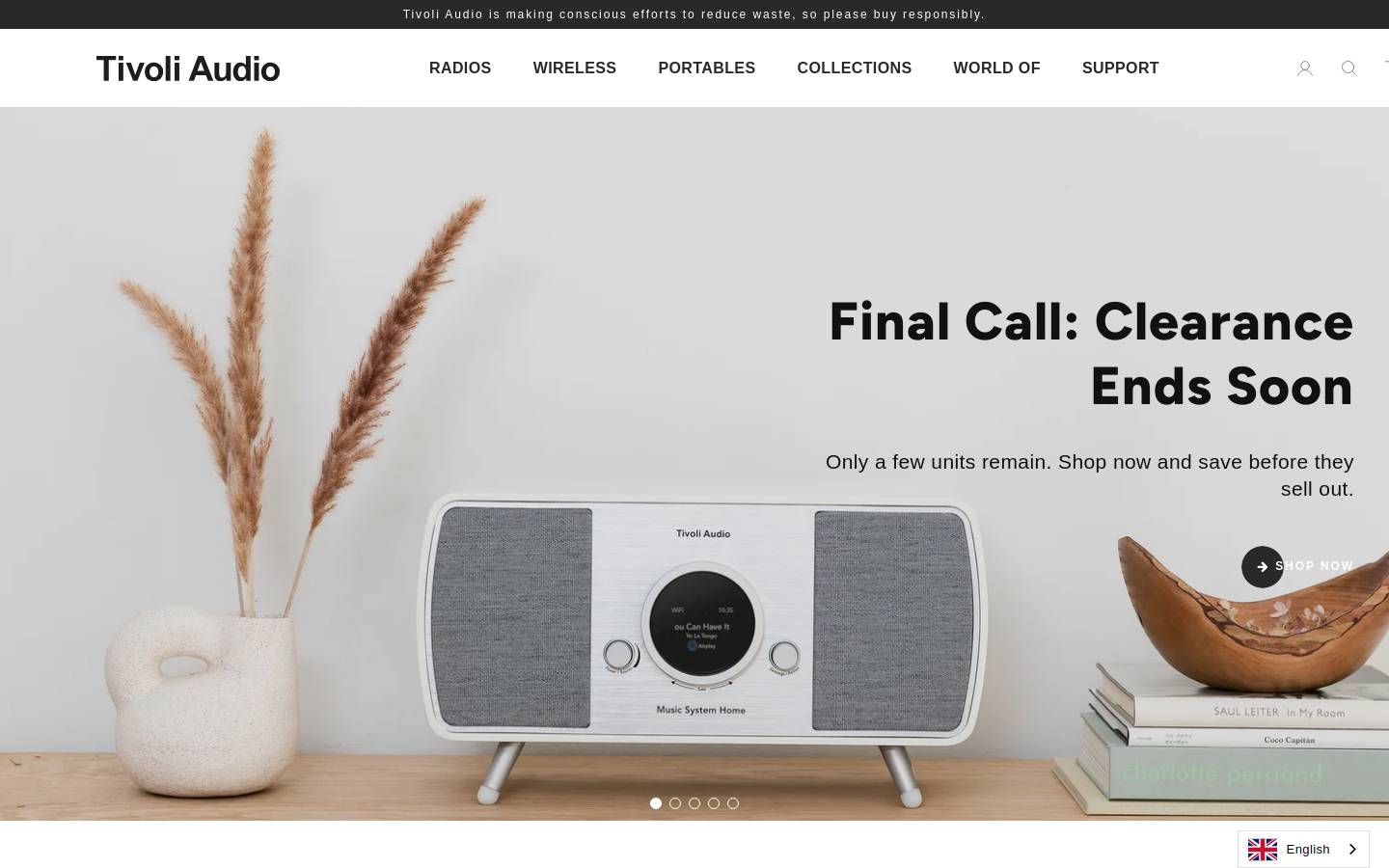tivoli-audio.fr homepage screenshot