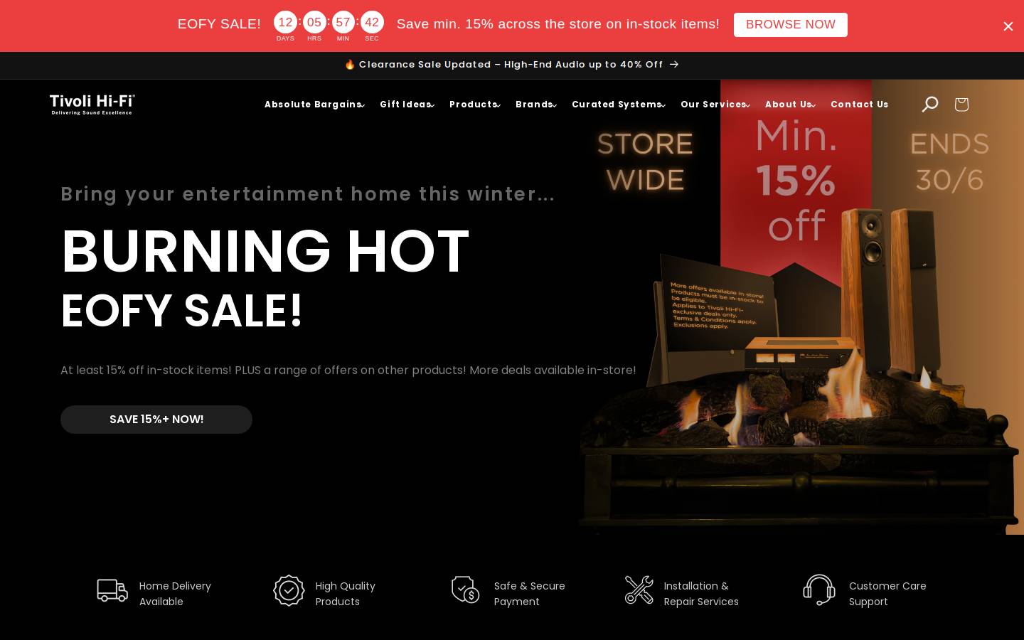 tivolihifi.com homepage screenshot