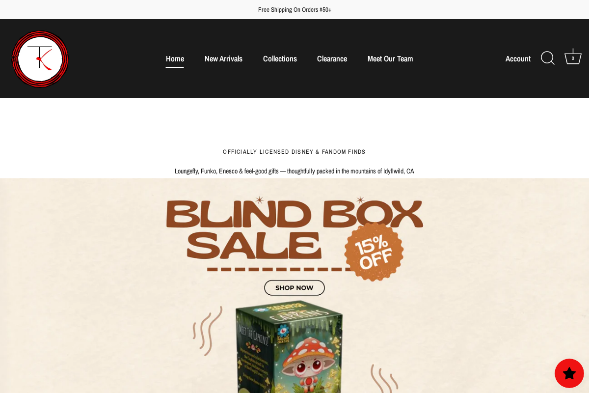 TK Ave homepage screenshot