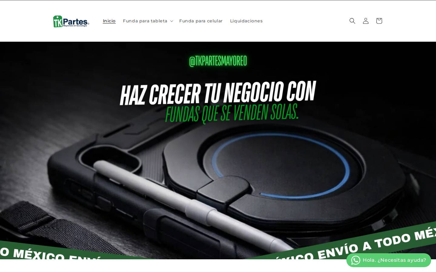 tkpartes.com homepage screenshot