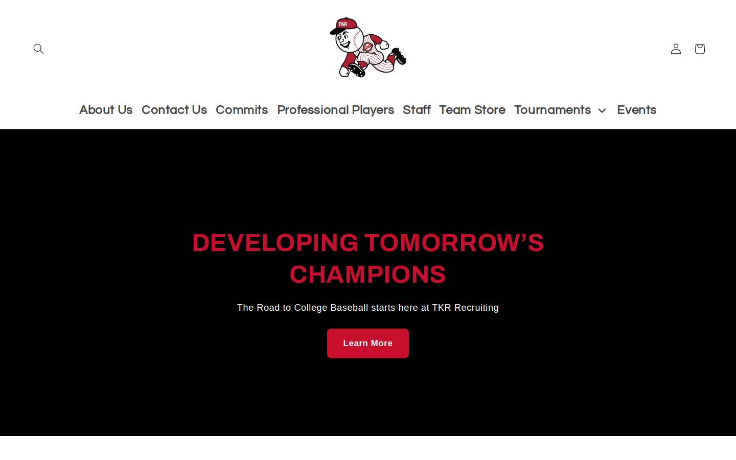 tkrreds.com homepage screenshot