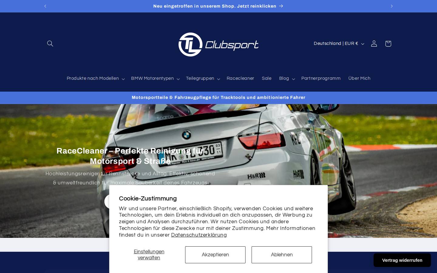 tl-clubsport.de homepage screenshot
