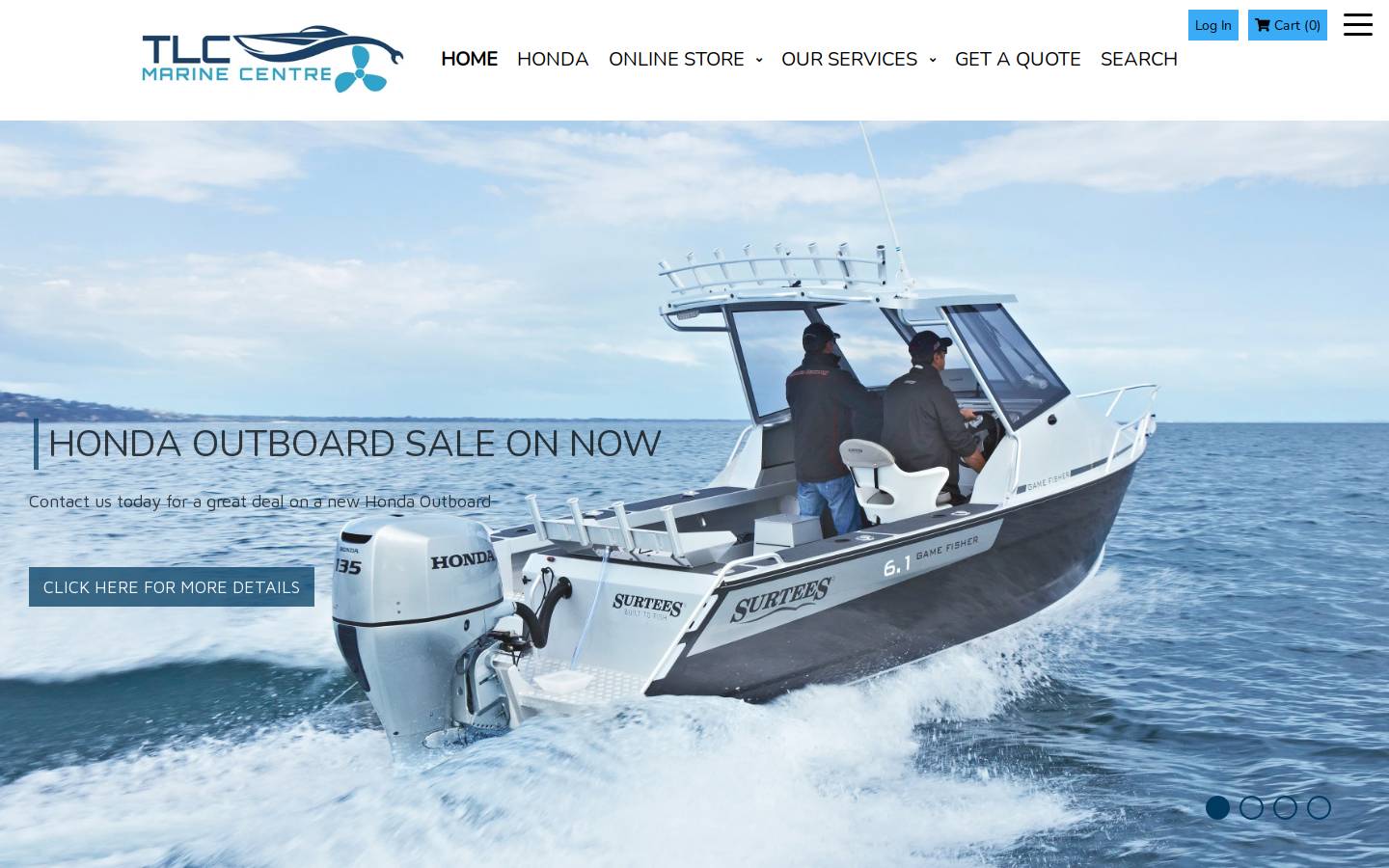 tlcmarinecentre.com.au homepage screenshot