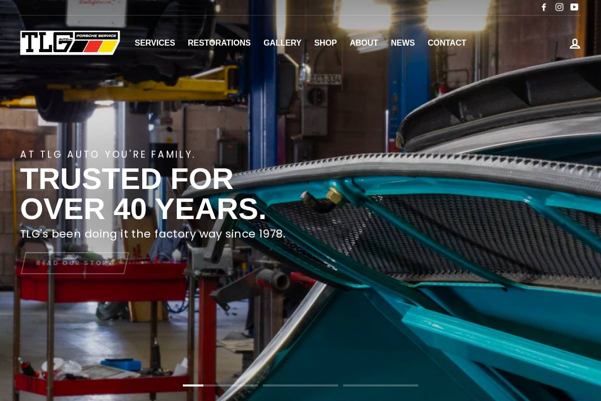 tlgauto.com homepage screenshot