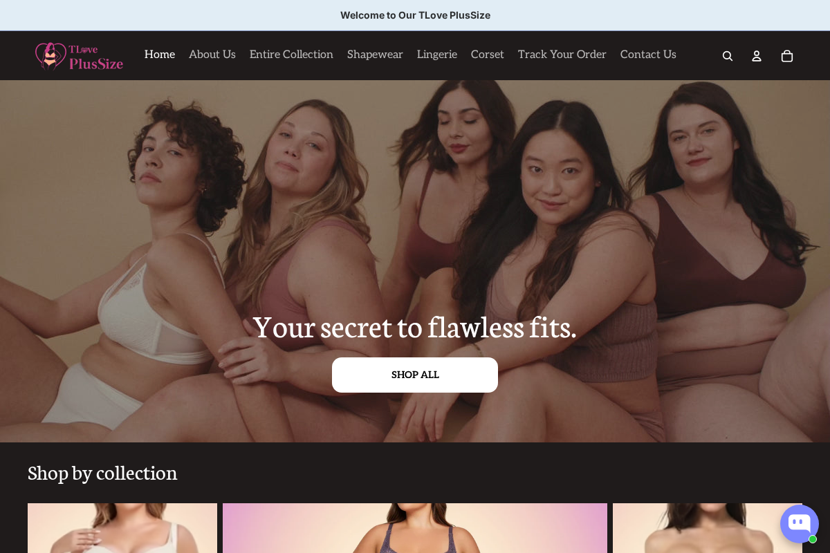 TLovePlusSize homepage screenshot