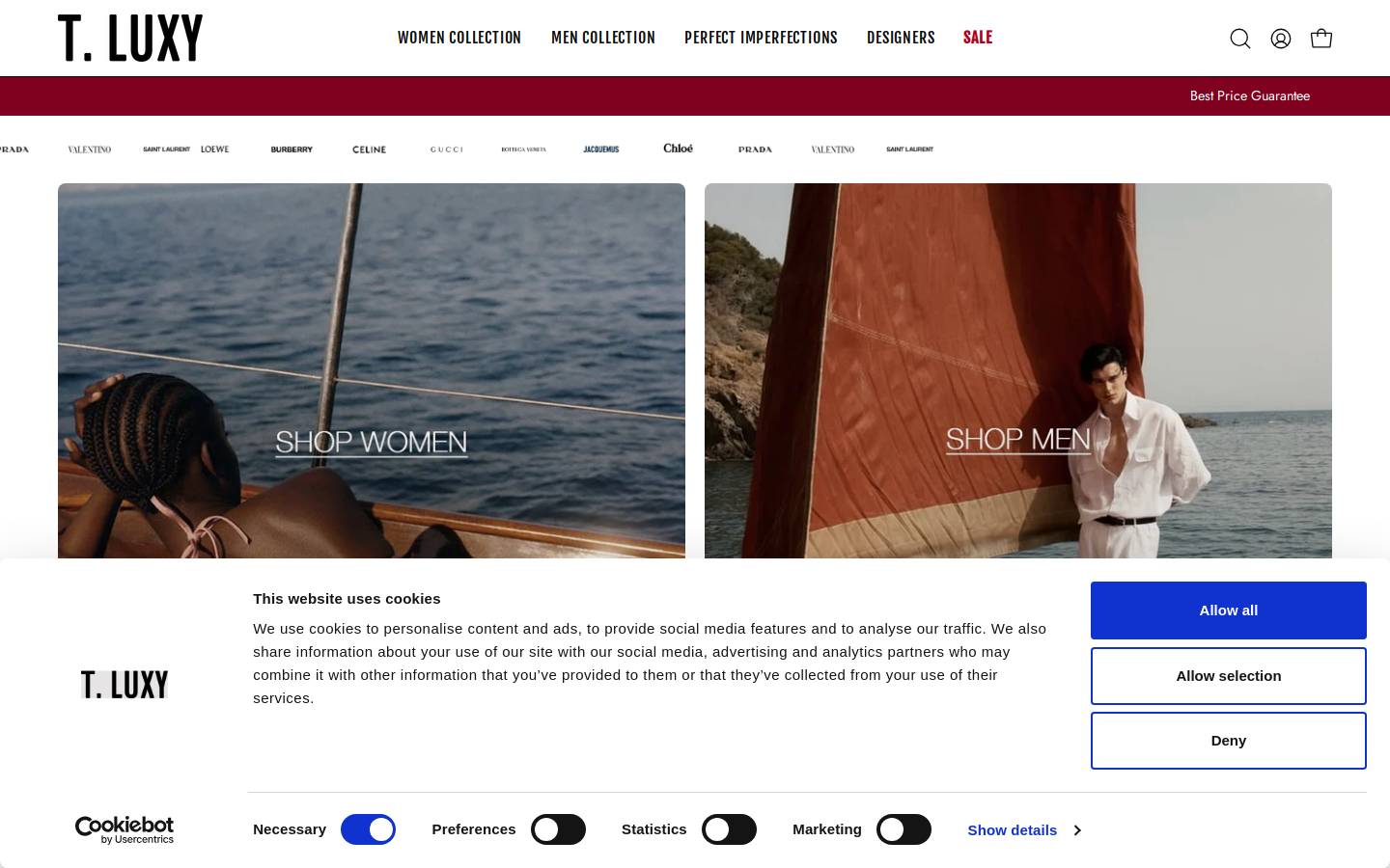 T.LUXY homepage screenshot
