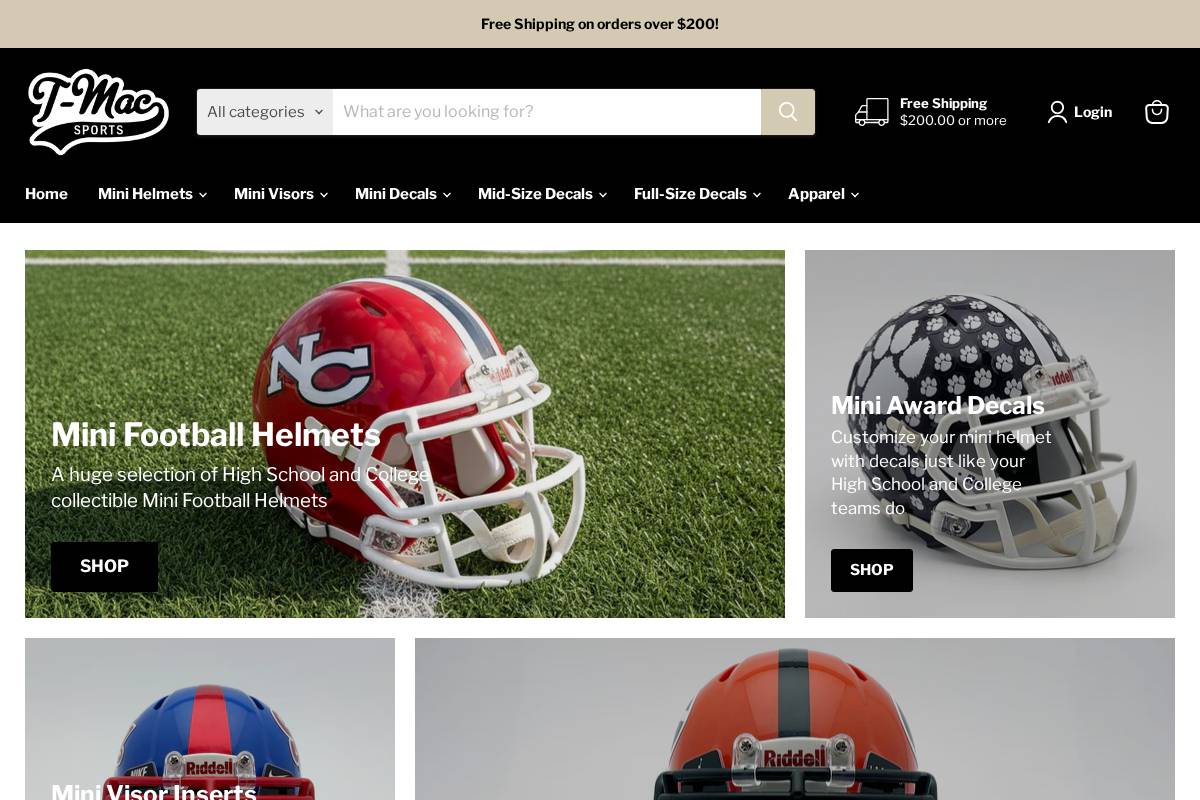 tmacsports.com homepage screenshot