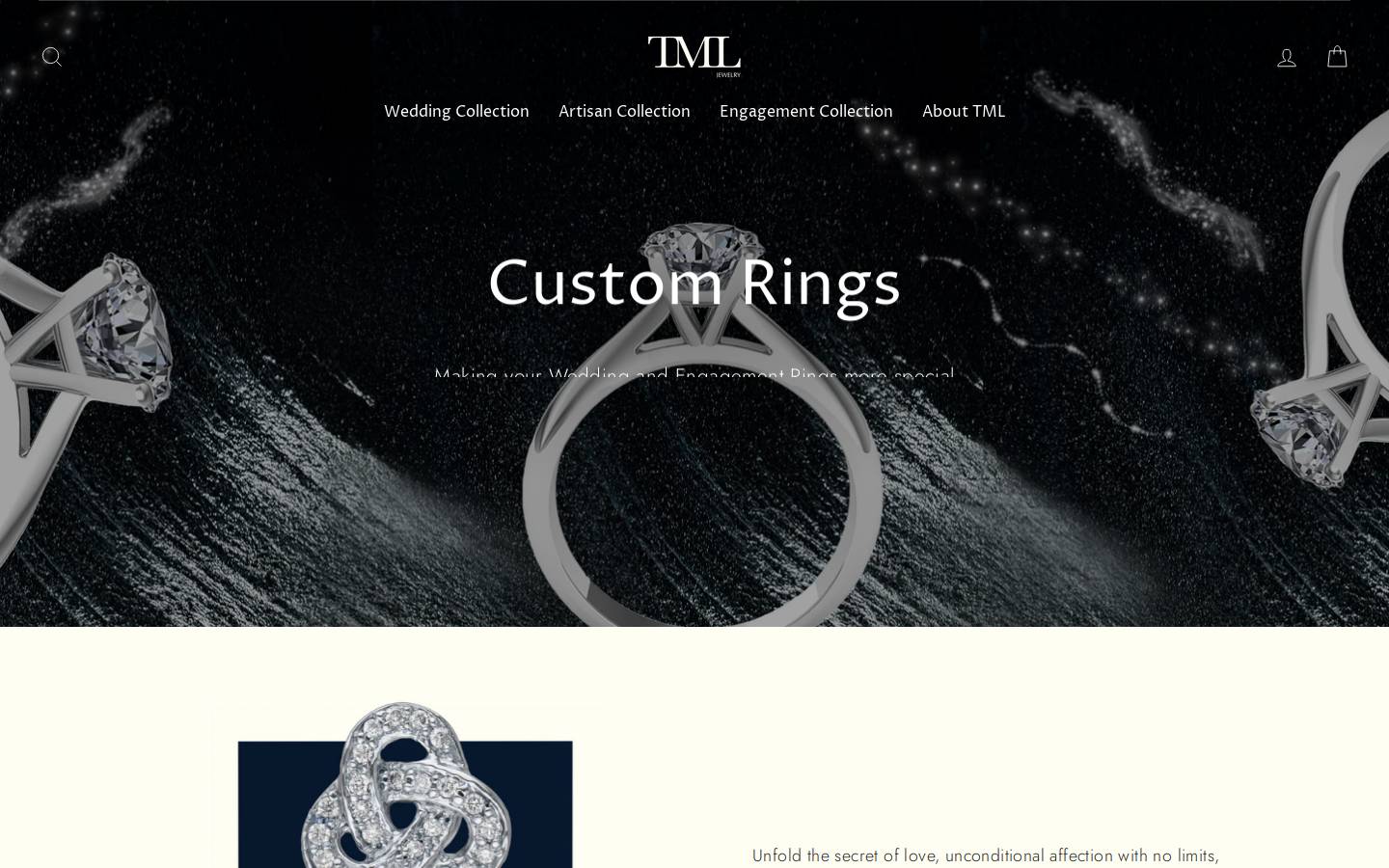 tmljewelry.com homepage screenshot