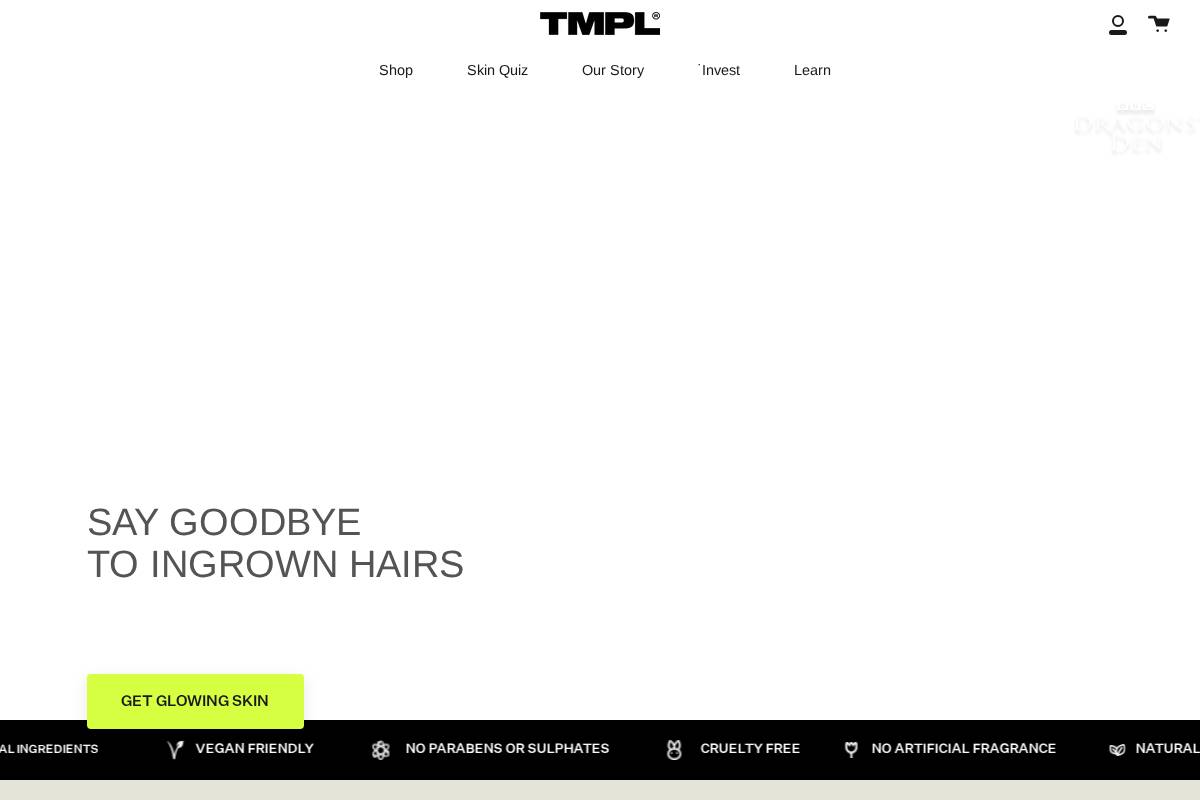 Tmpl homepage screenshot