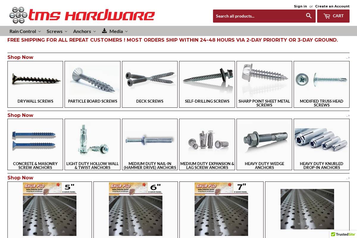 tmshardware.com homepage screenshot