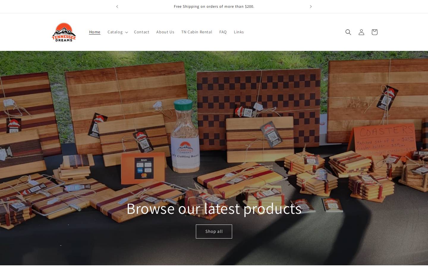 tndreams.com homepage screenshot