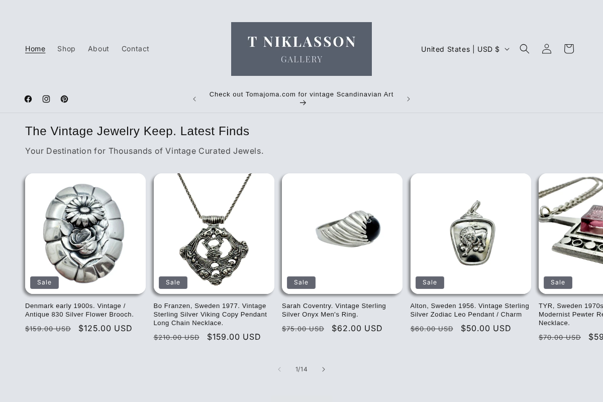 tniklassongallery.com homepage screenshot