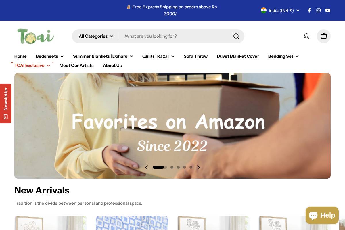 toaiart.com homepage screenshot