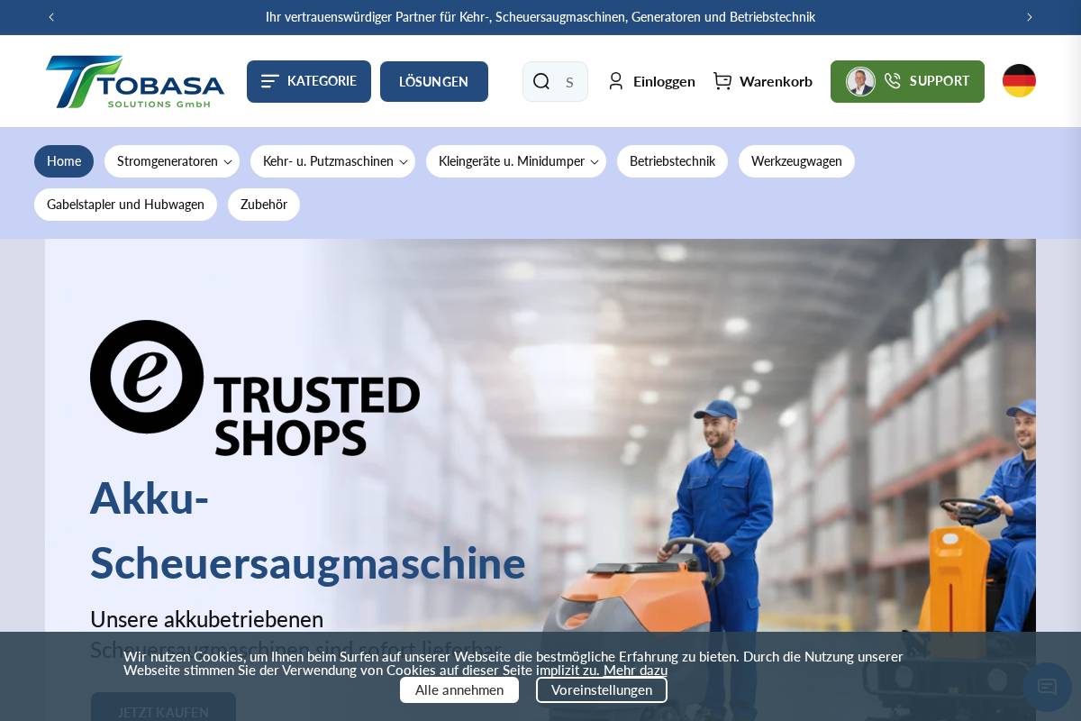 tobasa-solutions.de homepage screenshot