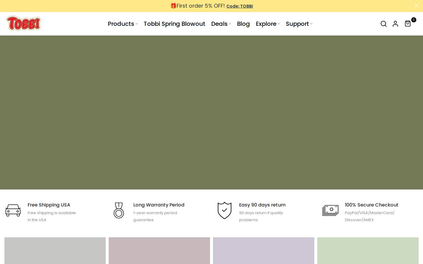 tobbi.com homepage screenshot