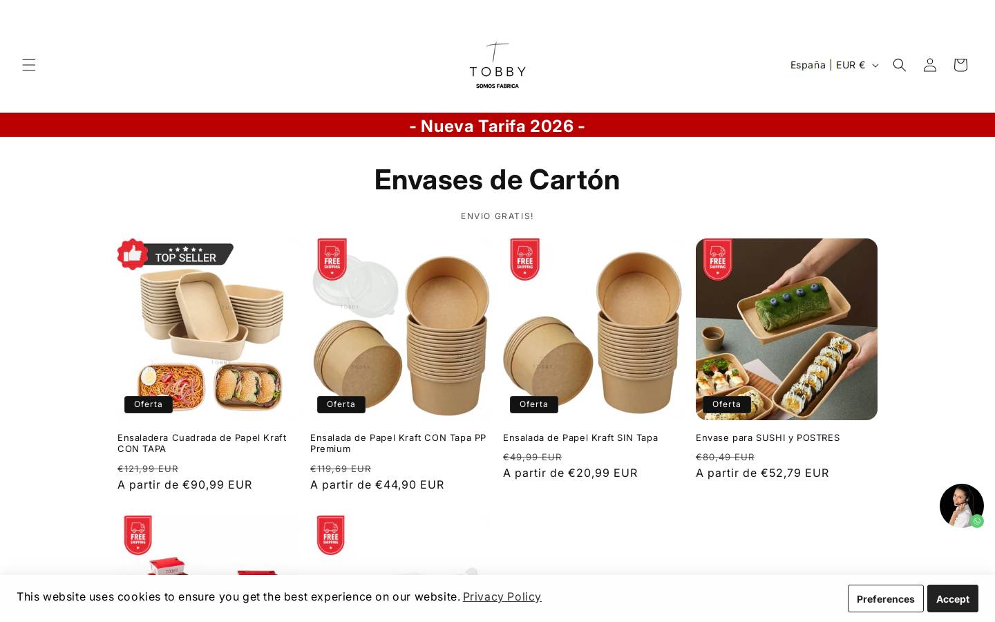 tobby.es homepage screenshot