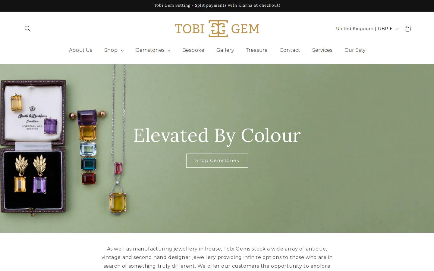 Tobi Gem Setting homepage screenshot