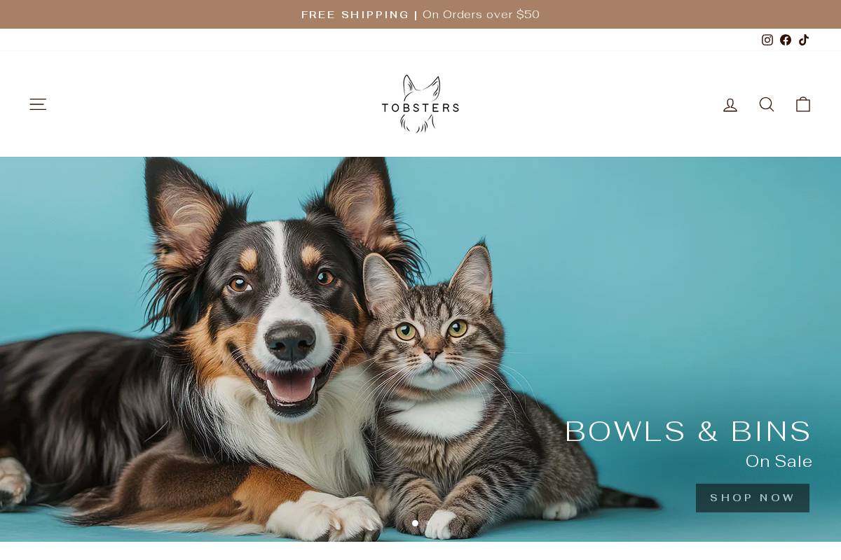 tobsters.com homepage screenshot