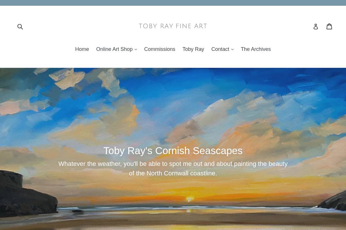tobyray.co.uk homepage screenshot
