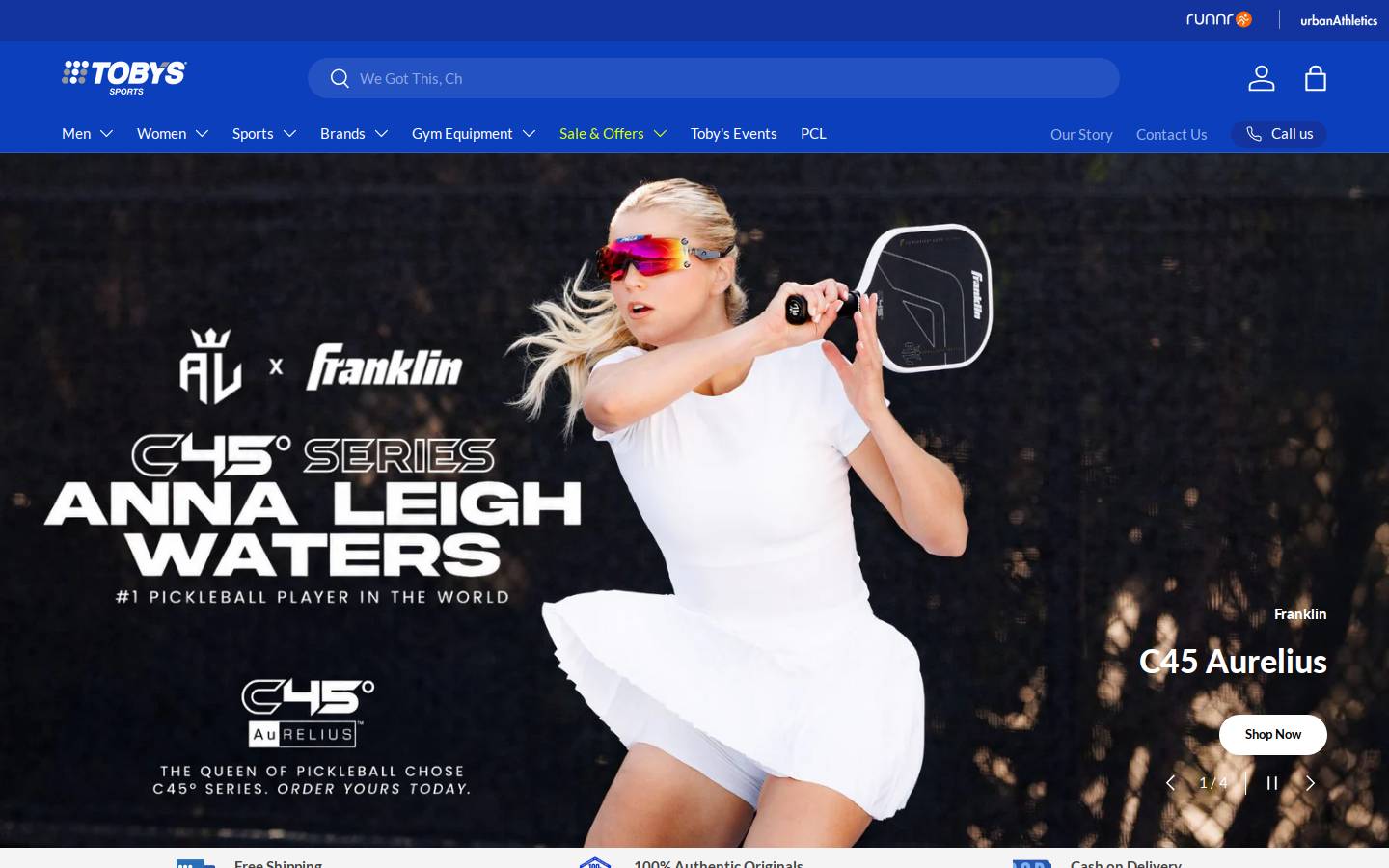 tobysarena.com homepage screenshot