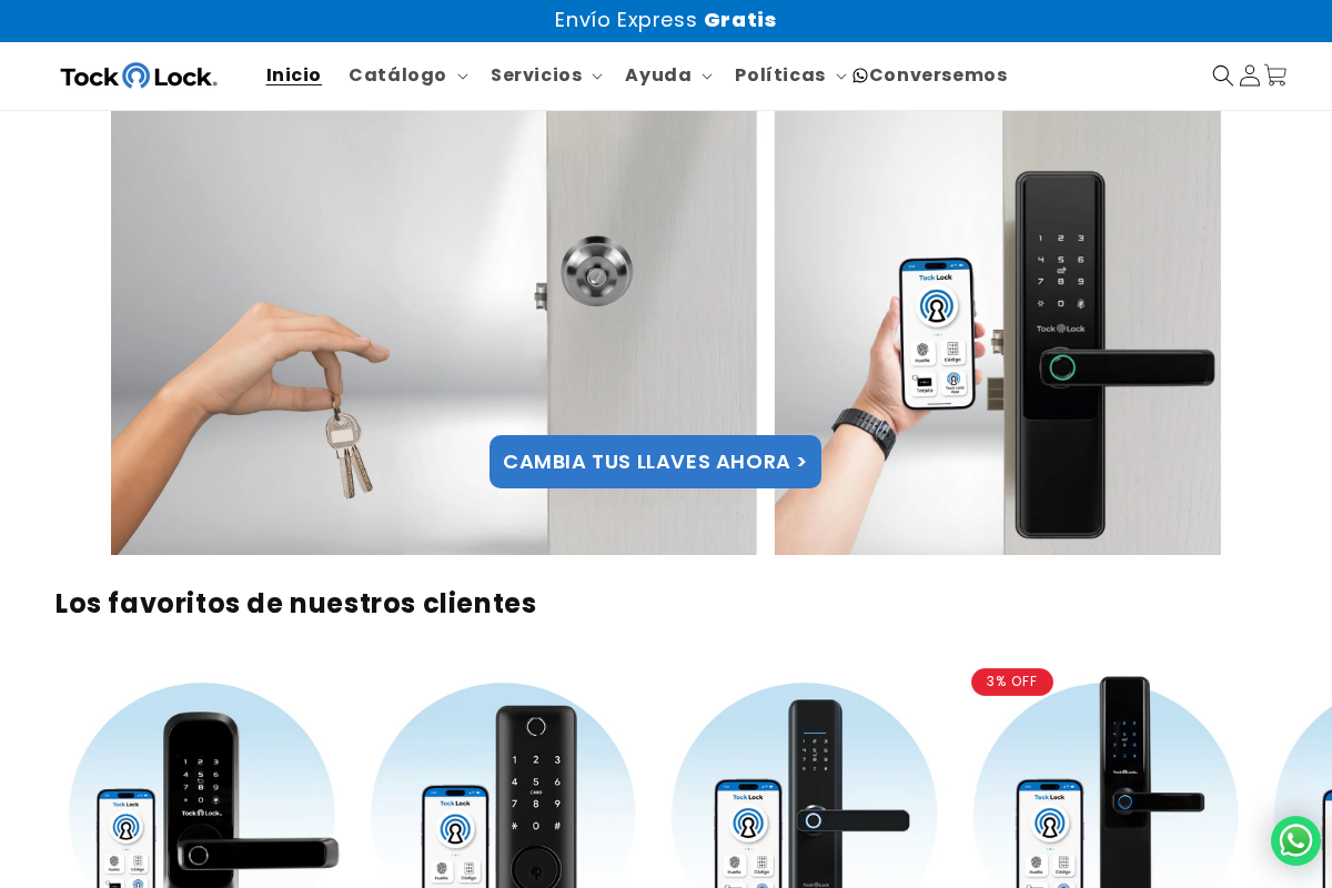 Tock Lock MX homepage screenshot