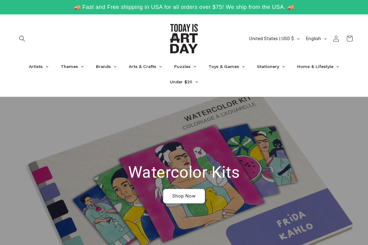 Today is Art Day homepage screenshot