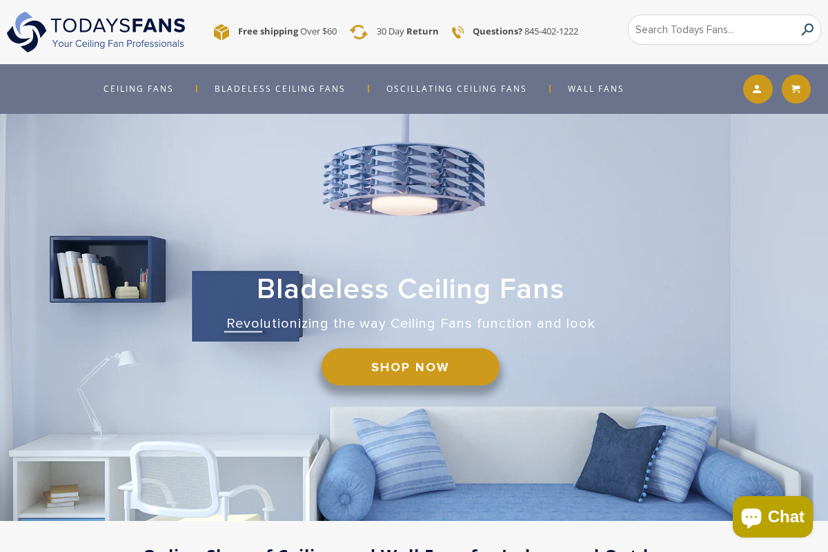 Todays Fans homepage screenshot