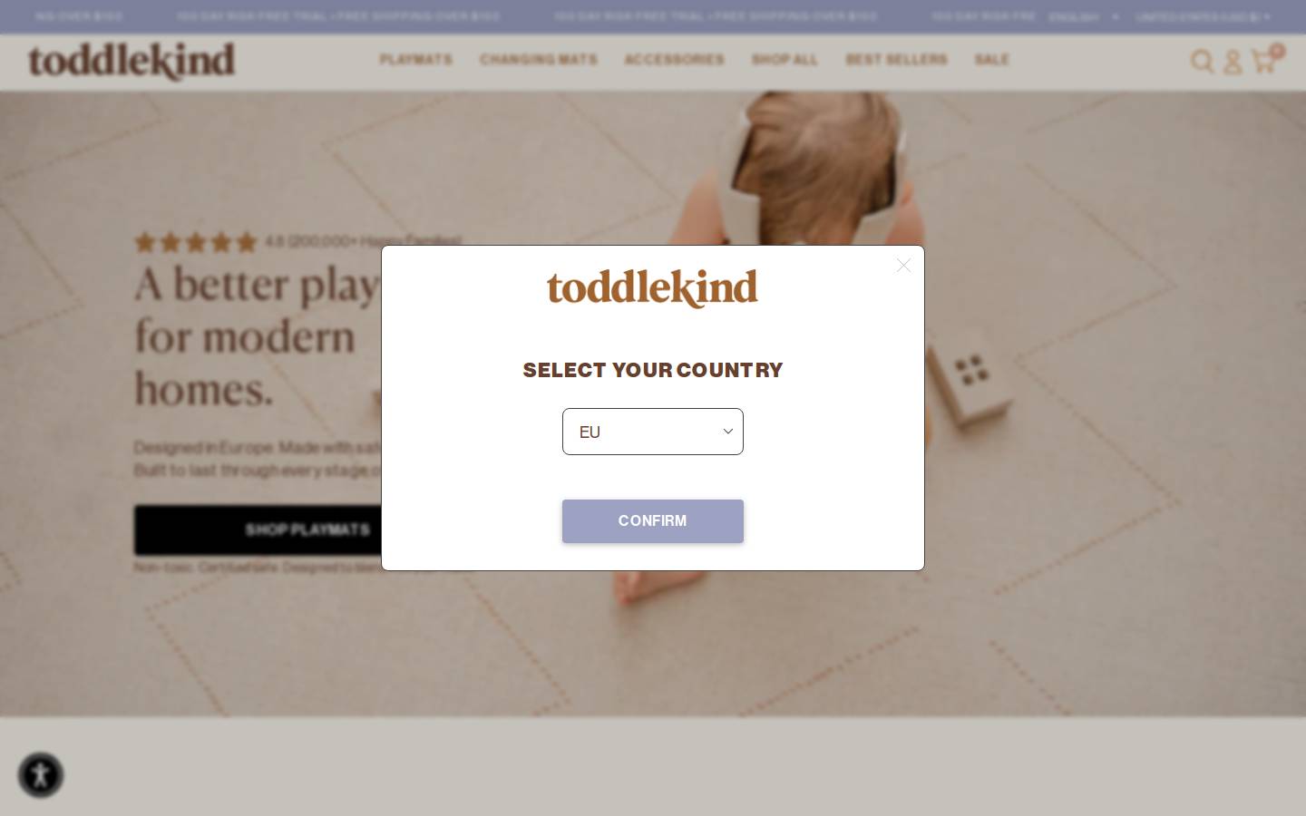 Toddlekind homepage screenshot