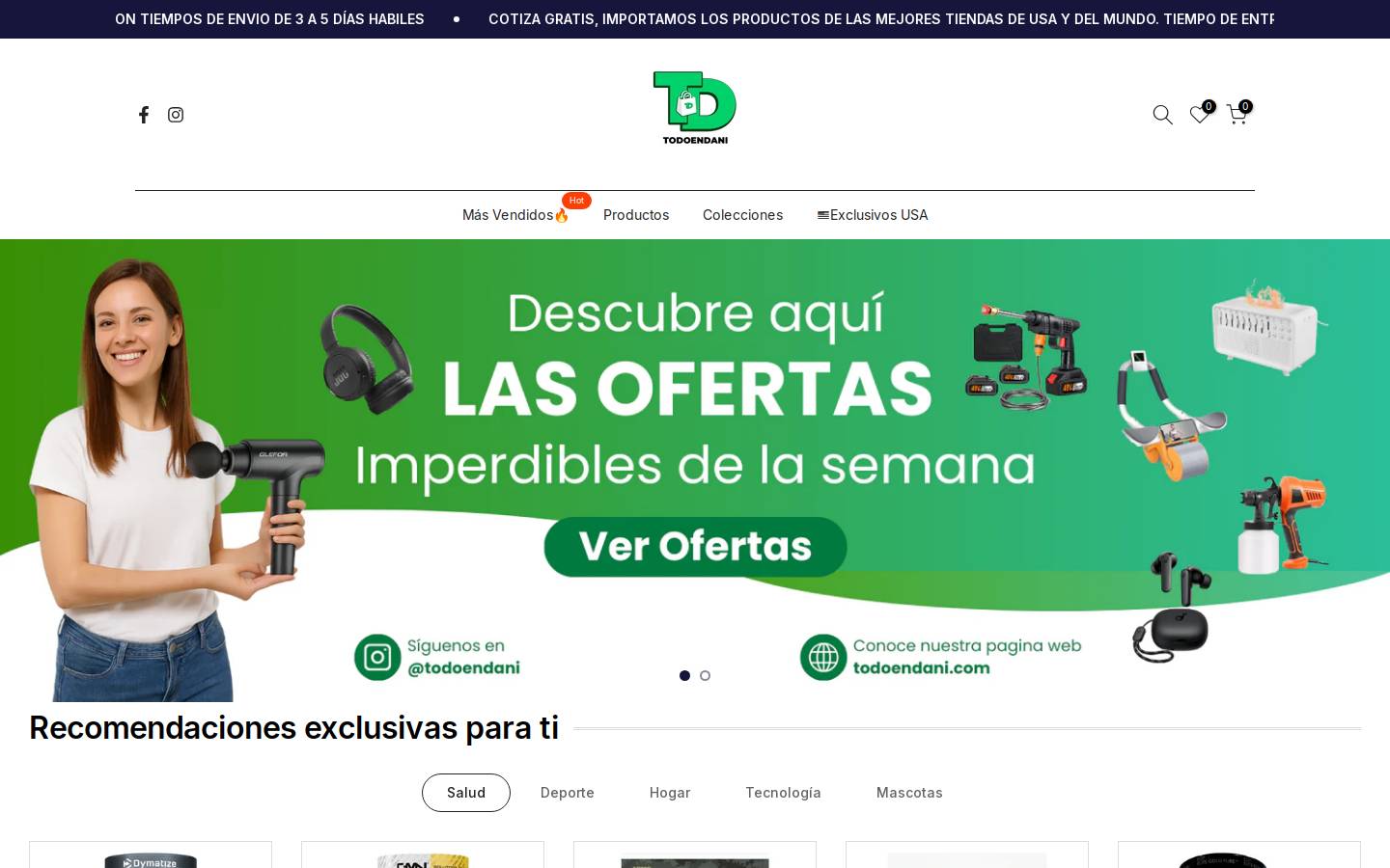 todoendani.com homepage screenshot