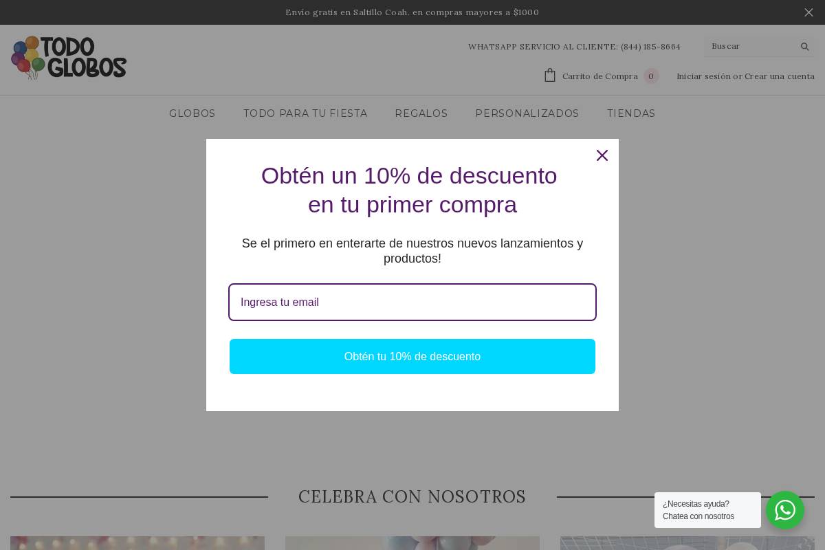 todoglobos.com.mx homepage screenshot