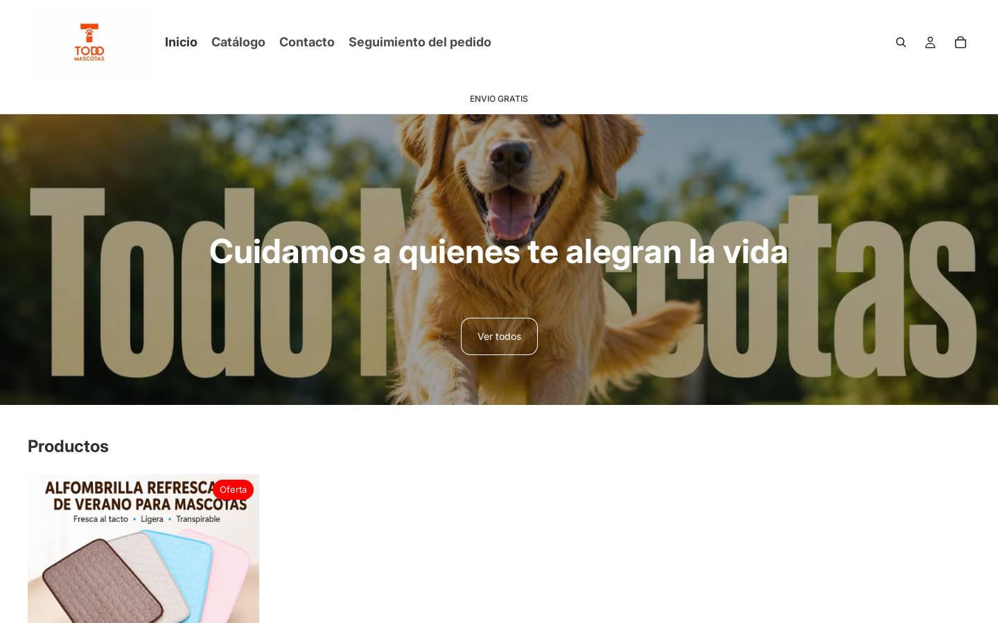 todomascotasshop.com homepage screenshot