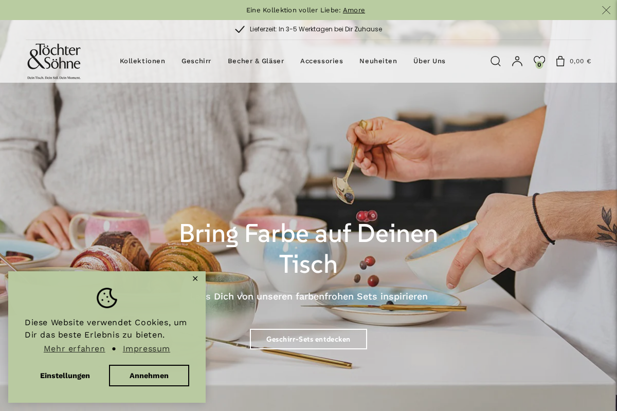 Töchter & Söhne homepage screenshot