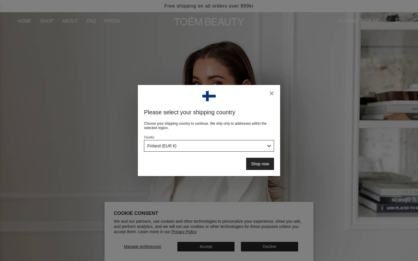 toembeauty.com homepage screenshot