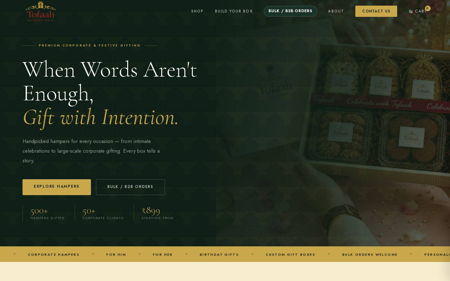 tofaahcollective.com homepage screenshot