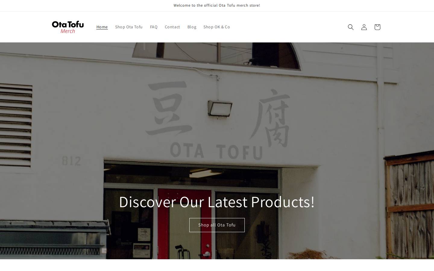 tofumerch.com homepage screenshot