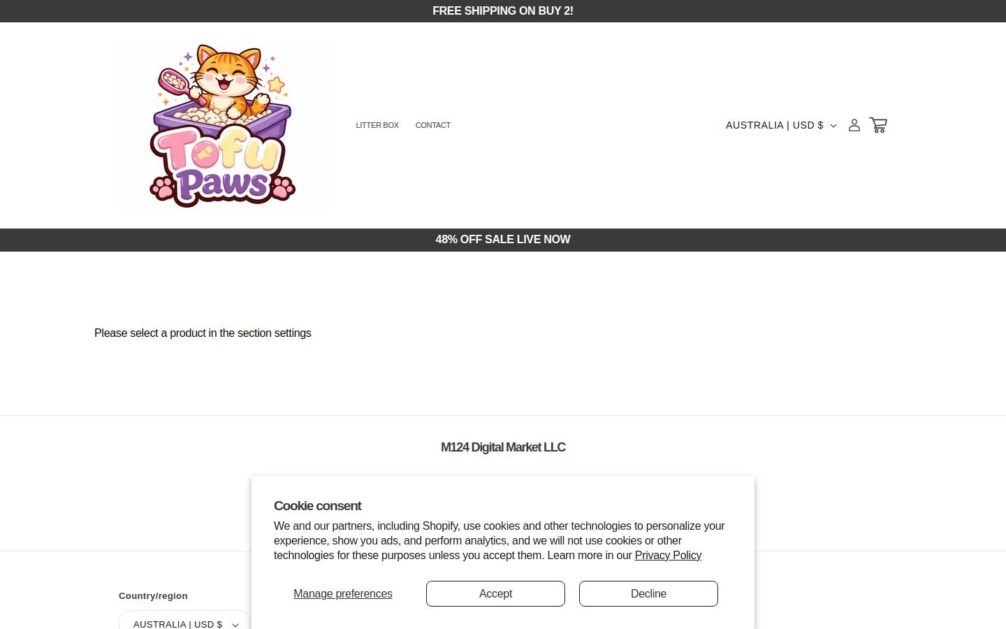 Tofupaws homepage screenshot