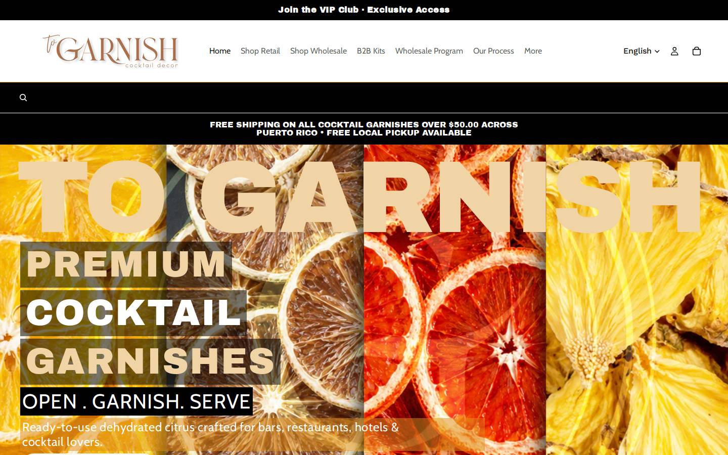 togarnish.com homepage screenshot