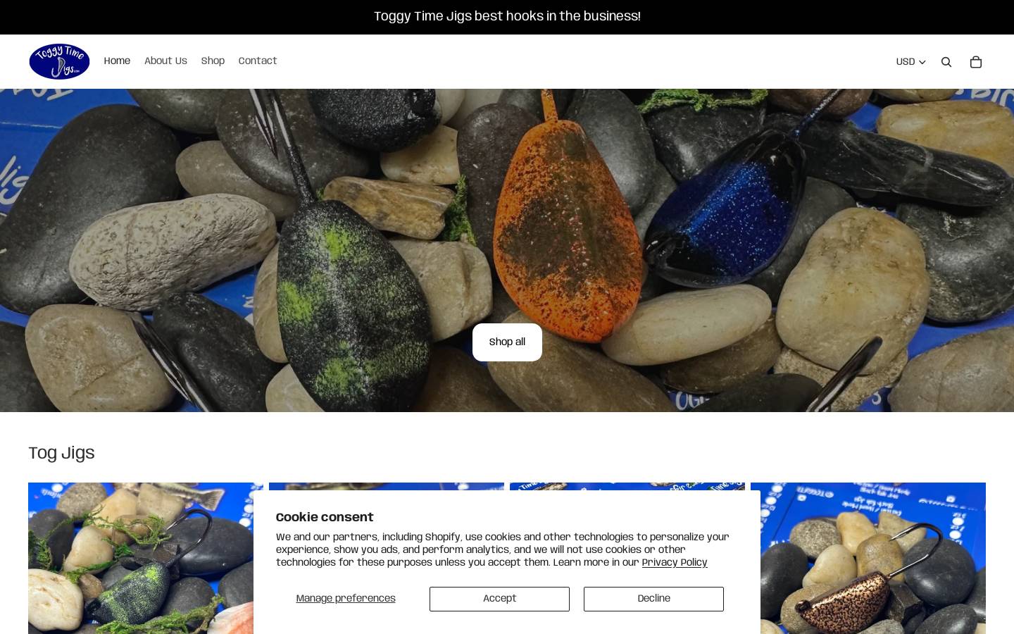 toggytimejigs.com homepage screenshot