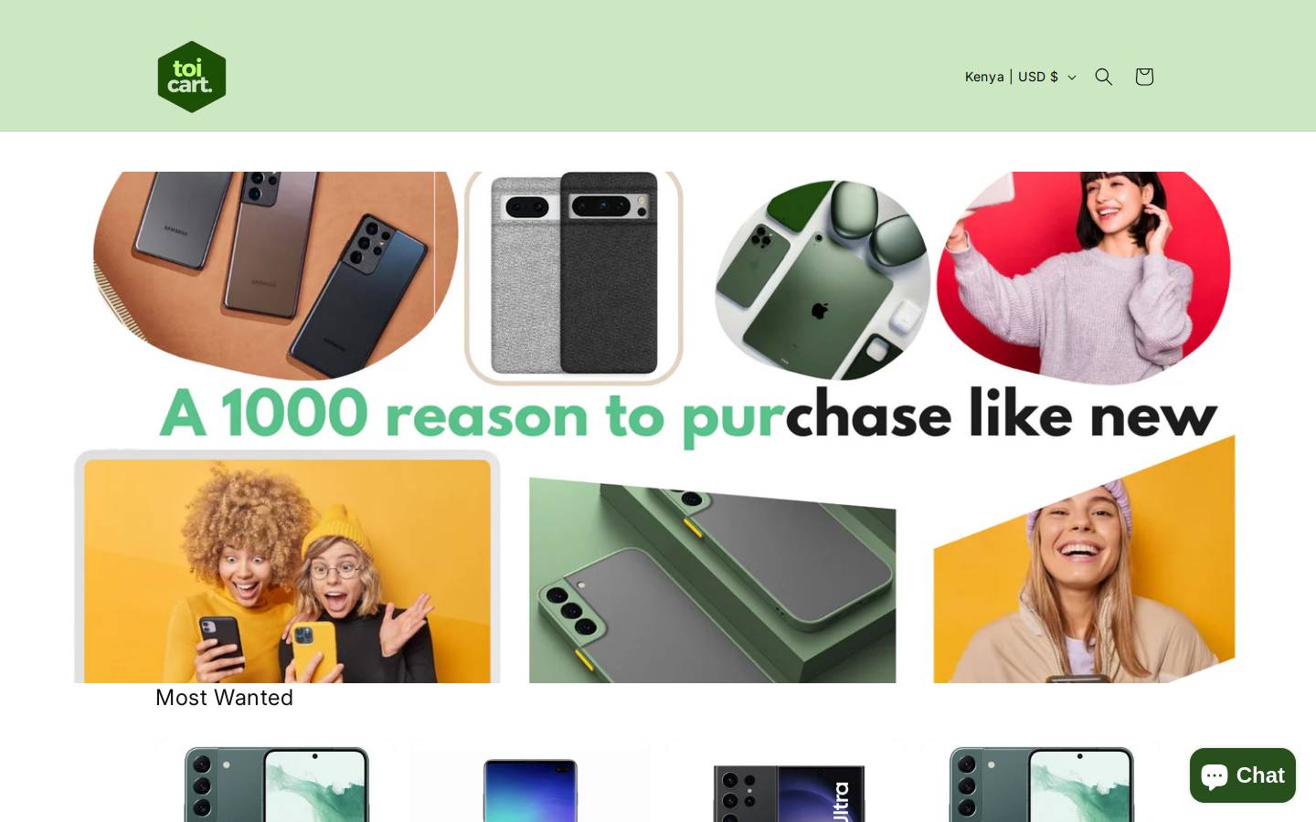 toicart.com homepage screenshot