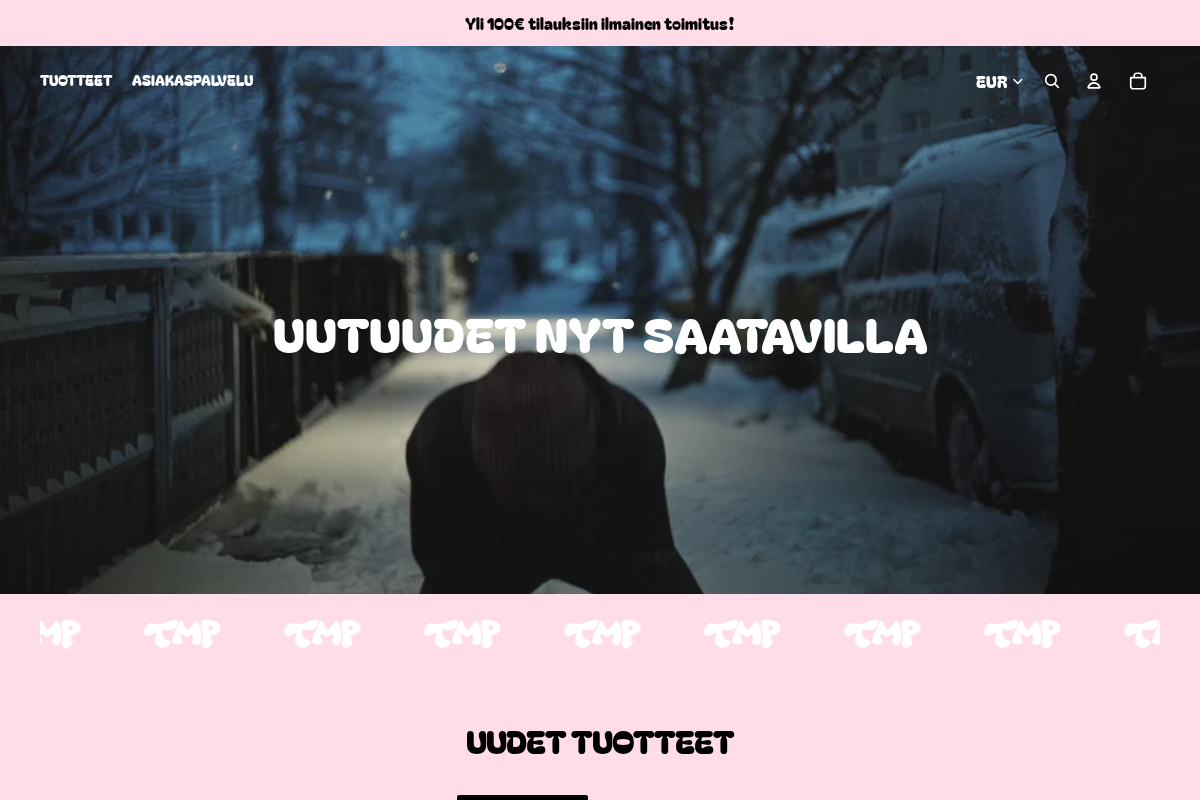 Toimistopojat homepage screenshot